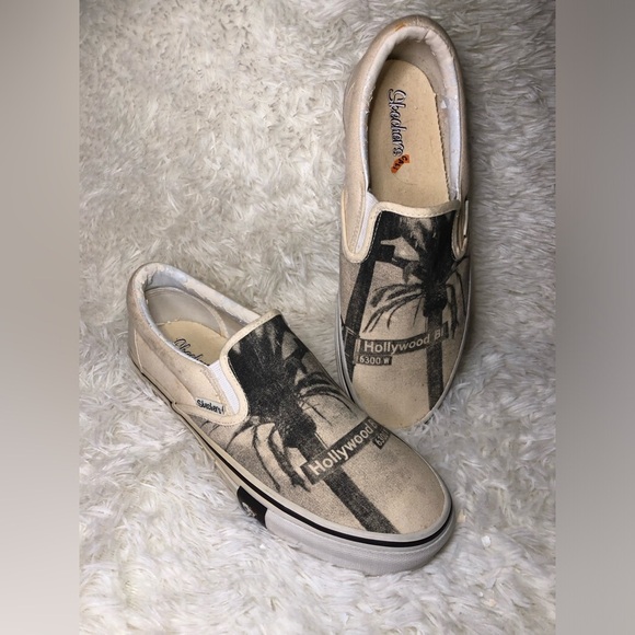 Skechers Palm Tree Canvas Slip-Ons US 10 - Picture 15 of 15